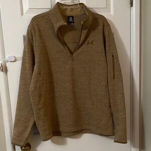 Under Armour Men's Tan Zip-Up  Sweater